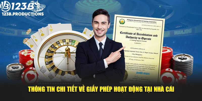 Thông tin cơ bản về giấy phép hoạt động tại nhà cái 123B